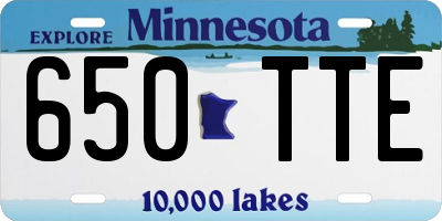 MN license plate 650TTE