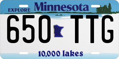 MN license plate 650TTG