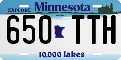 MN license plate 650TTH