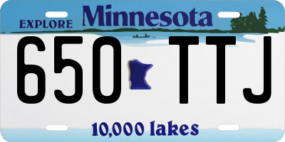 MN license plate 650TTJ