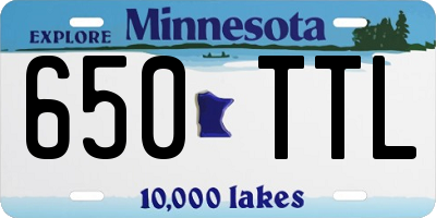 MN license plate 650TTL