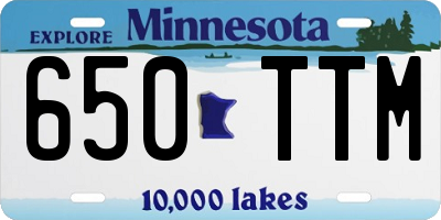 MN license plate 650TTM