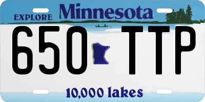 MN license plate 650TTP