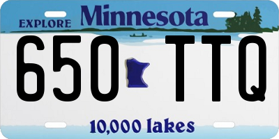 MN license plate 650TTQ