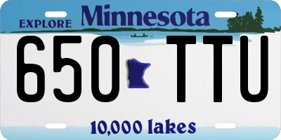 MN license plate 650TTU