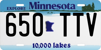 MN license plate 650TTV