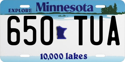 MN license plate 650TUA