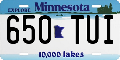 MN license plate 650TUI
