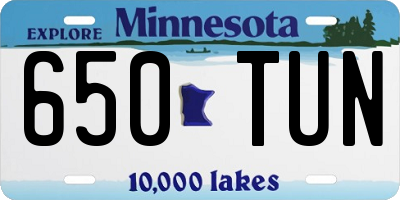 MN license plate 650TUN