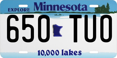 MN license plate 650TUO