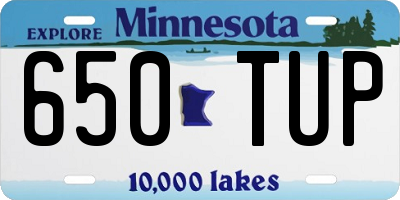 MN license plate 650TUP
