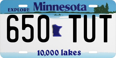 MN license plate 650TUT