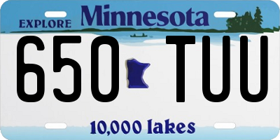 MN license plate 650TUU