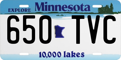 MN license plate 650TVC