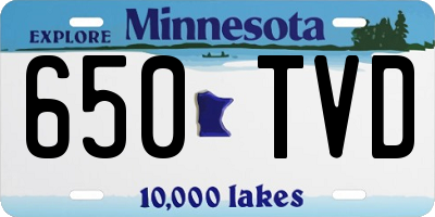 MN license plate 650TVD