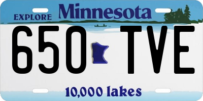 MN license plate 650TVE
