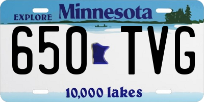 MN license plate 650TVG