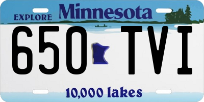 MN license plate 650TVI