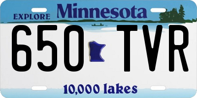 MN license plate 650TVR