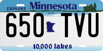 MN license plate 650TVU