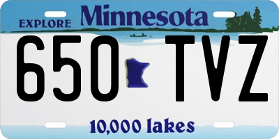 MN license plate 650TVZ