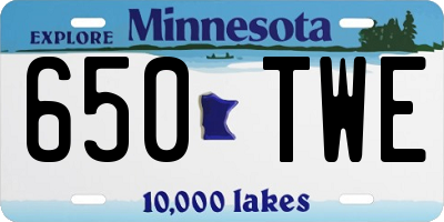 MN license plate 650TWE