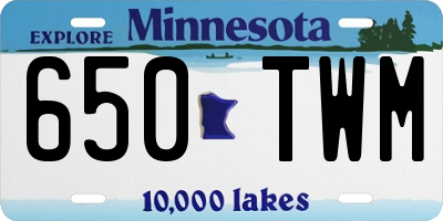 MN license plate 650TWM