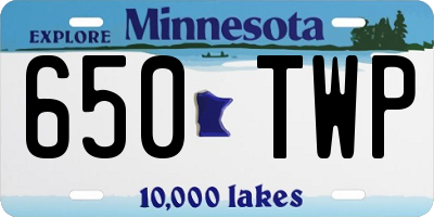 MN license plate 650TWP