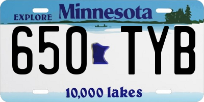 MN license plate 650TYB
