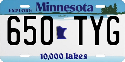 MN license plate 650TYG