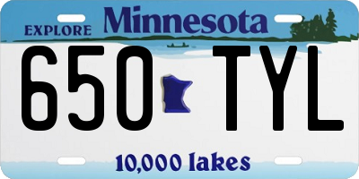 MN license plate 650TYL