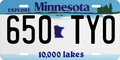 MN license plate 650TYO
