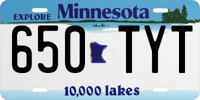 MN license plate 650TYT