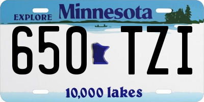MN license plate 650TZI