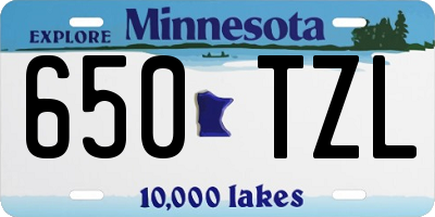 MN license plate 650TZL
