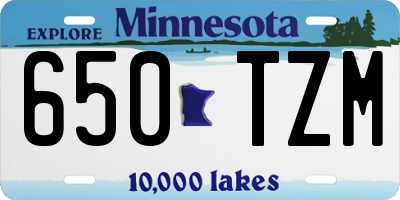 MN license plate 650TZM