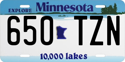 MN license plate 650TZN