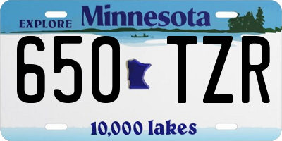 MN license plate 650TZR