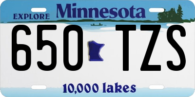 MN license plate 650TZS
