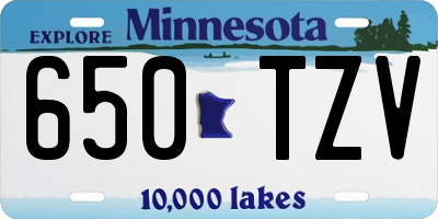 MN license plate 650TZV