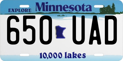 MN license plate 650UAD