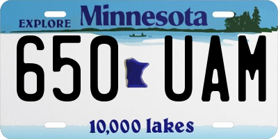 MN license plate 650UAM