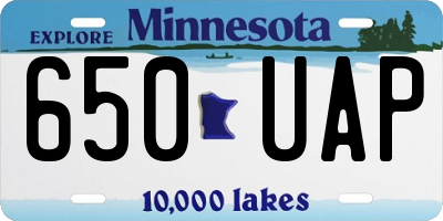 MN license plate 650UAP