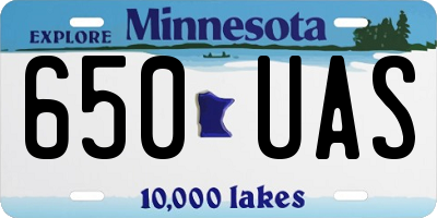 MN license plate 650UAS
