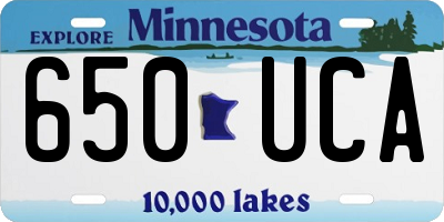 MN license plate 650UCA