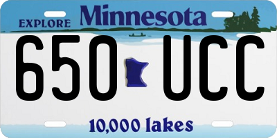 MN license plate 650UCC