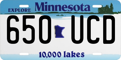 MN license plate 650UCD