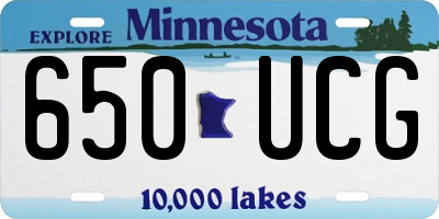 MN license plate 650UCG