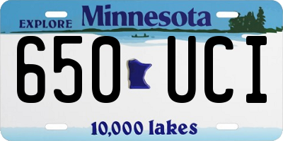 MN license plate 650UCI