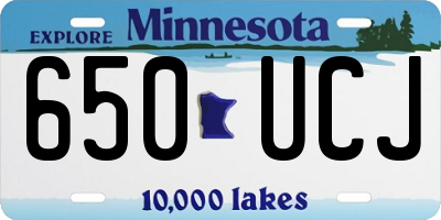 MN license plate 650UCJ